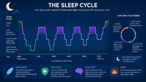 sleep cycle stages showing 3 AM sleep wakeup fix window